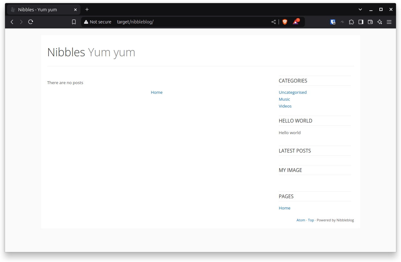 The sub-directory /nibbleblog