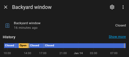 The door handle sensor in Home Assistant