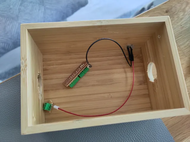 Empty DIY music box with power supply